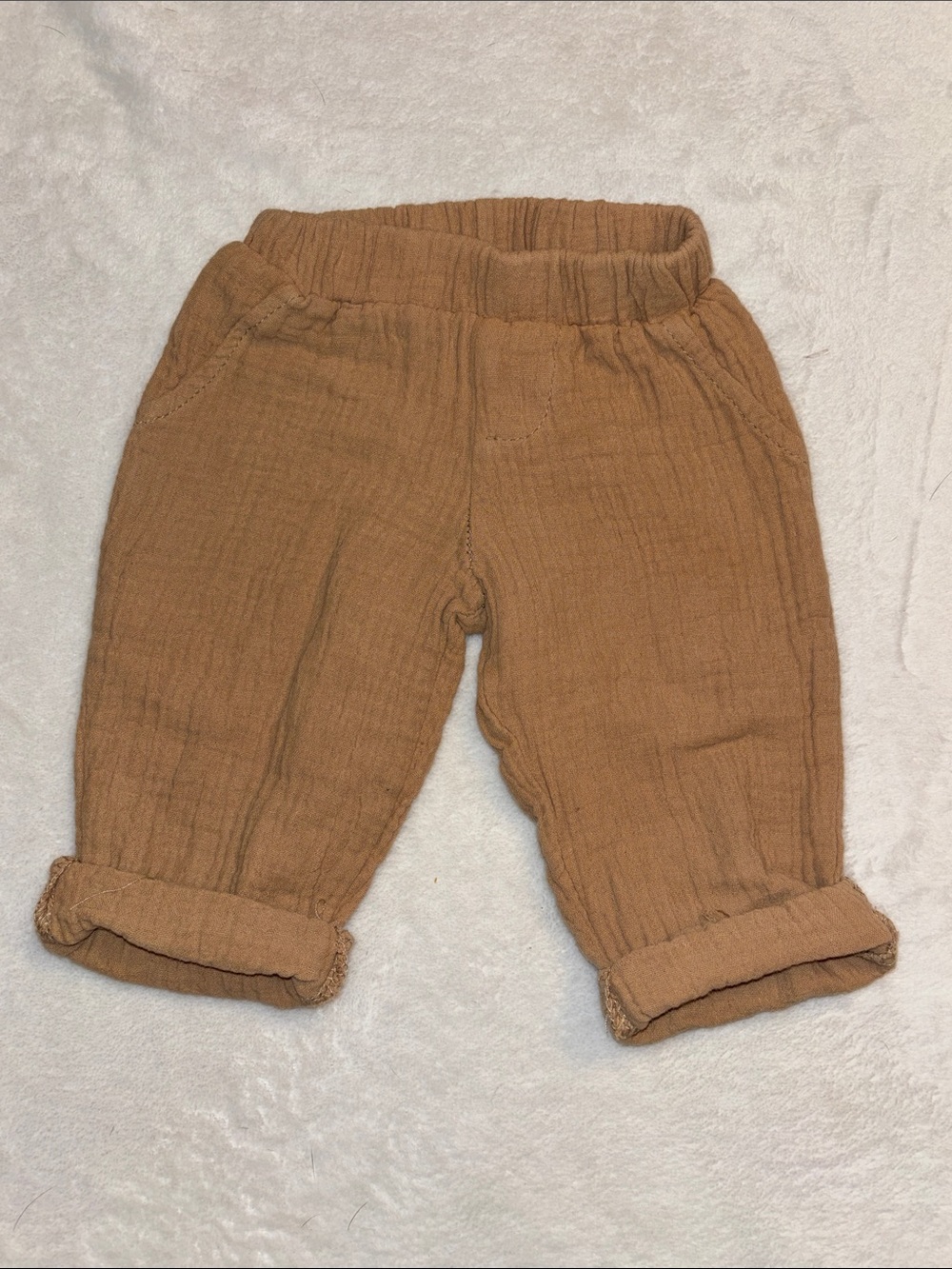 Lila & Jack Kids 100% Cotton Brown Pull-On Pants 6-9 months